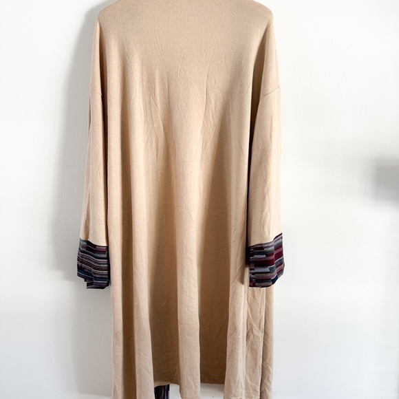 NWT - Agnes Orinda Boho Knitted Long Kimono Open Front Cardigan - 2X - Picture 5 of 8